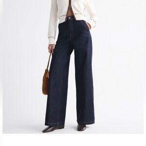 Abercrombie Dark Wash Low Loose Trouser Jeans